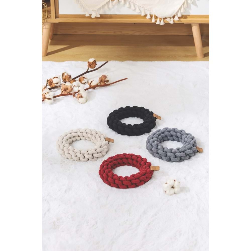 10652413 M-PETS COTO GREY RING 13CM ÖRGÜ HALKA OYUNCAK