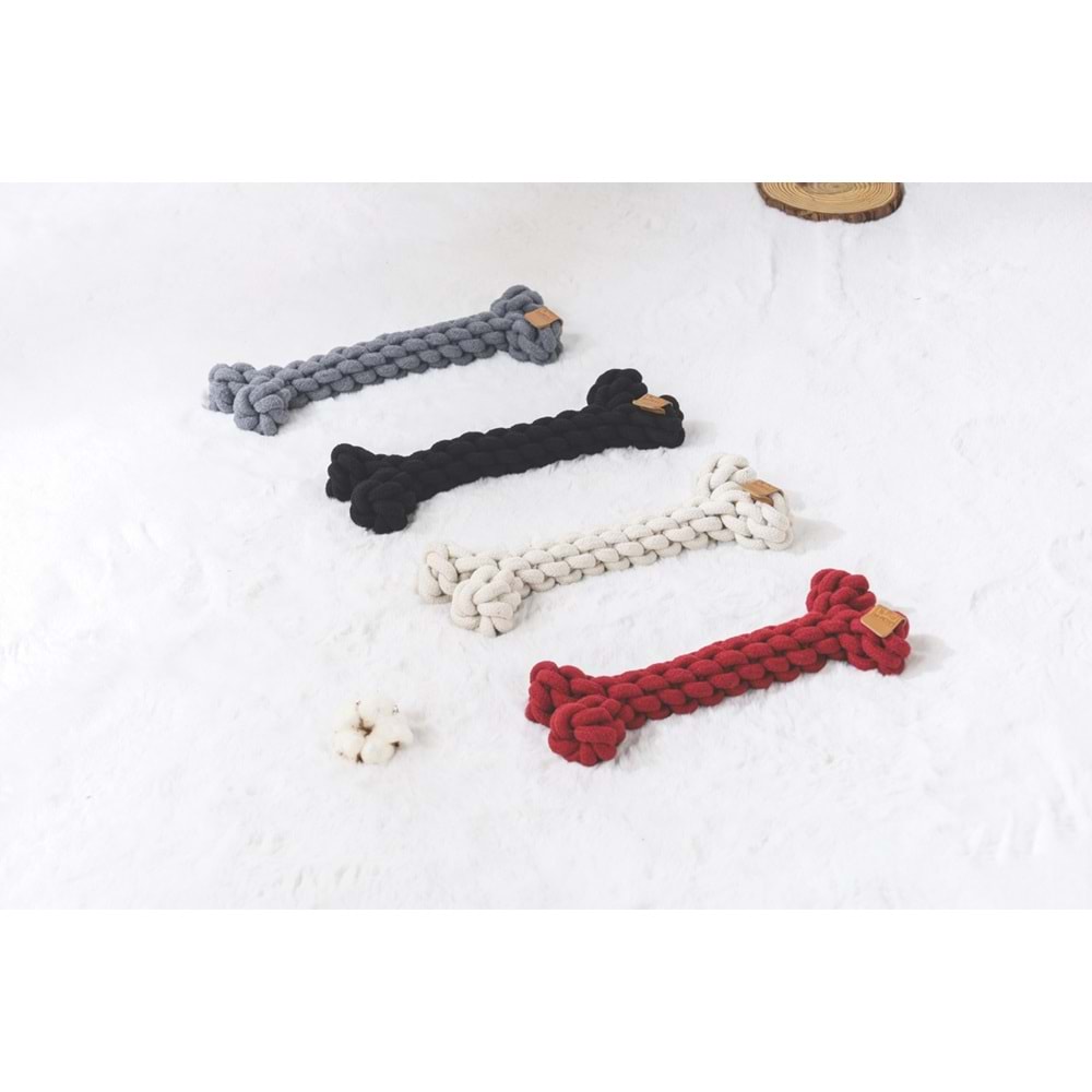 10652913 M-PETS COTO GREY BONE 30CM ÖRGÜ KEMİK OYUNCAK