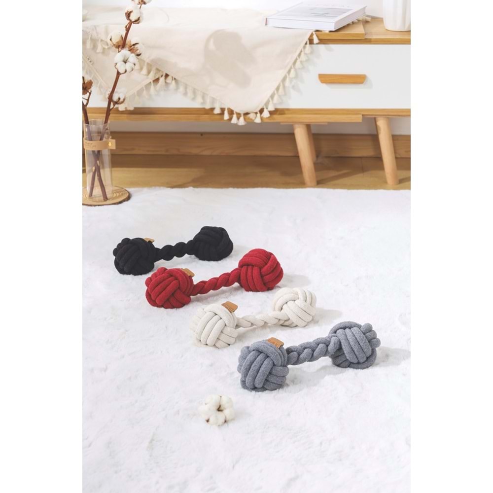 10653001 M-PETS COTO WHİTE DUO BALL 28CM ÖRGÜ OYUNCAK