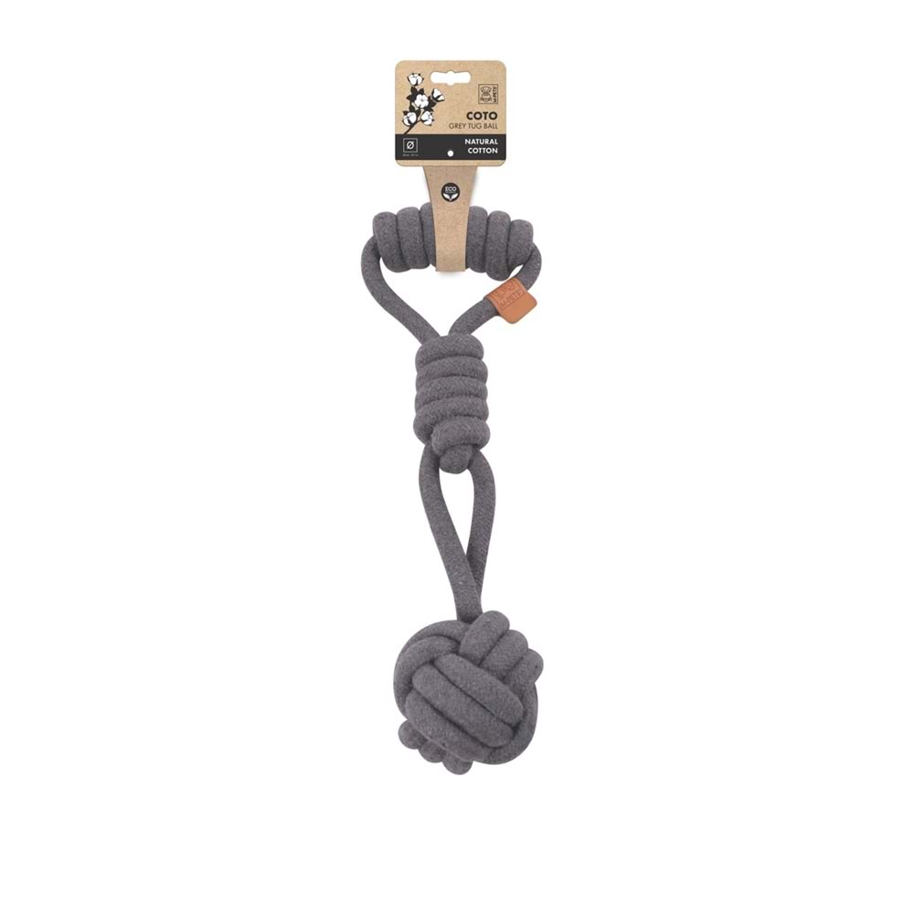 10653513 M-PETS COTO GREY TUG BALL 36CM ÖRGÜ OYUNCAK