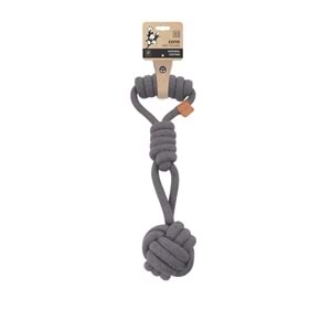 10653513 M-PETS COTO GREY TUG BALL 36CM ÖRGÜ OYUNCAK