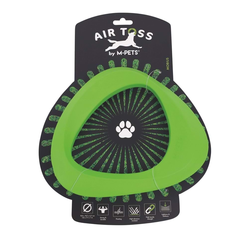 10656899 M-PETS AIR TOSS MOBİUS DAYANIKLI SUDA YÜZEN KÖPEK OYUNCAĞI GREEN