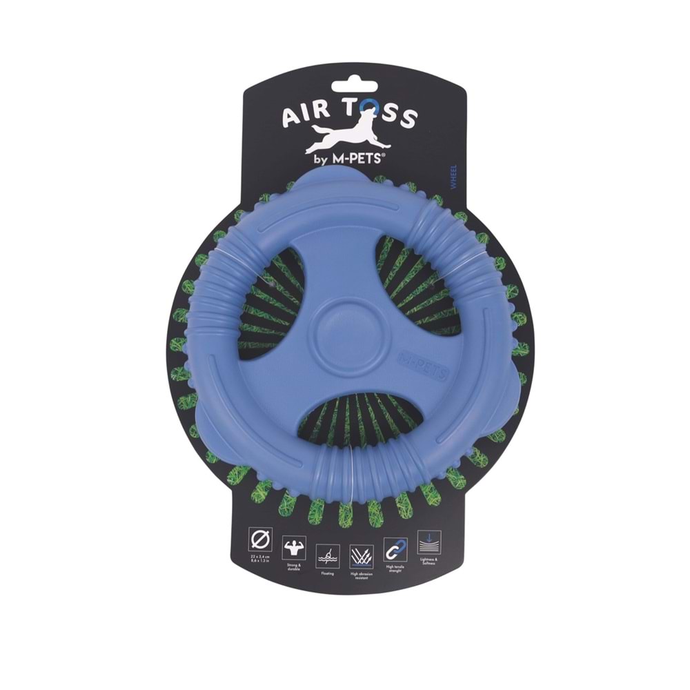 10657517 M-PETS AIR TOSS WHELL DAYANIKLI SUDA YÜZEN KÖPEK OYUNCAĞI BLUE