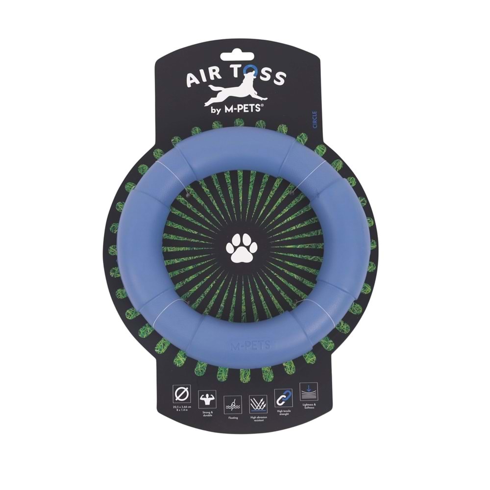 10657617 M-PETS AIR TOSS CİRCLE DAYANIKLI SUDA YÜZEN KÖPEK OYUNCAĞI BLUE