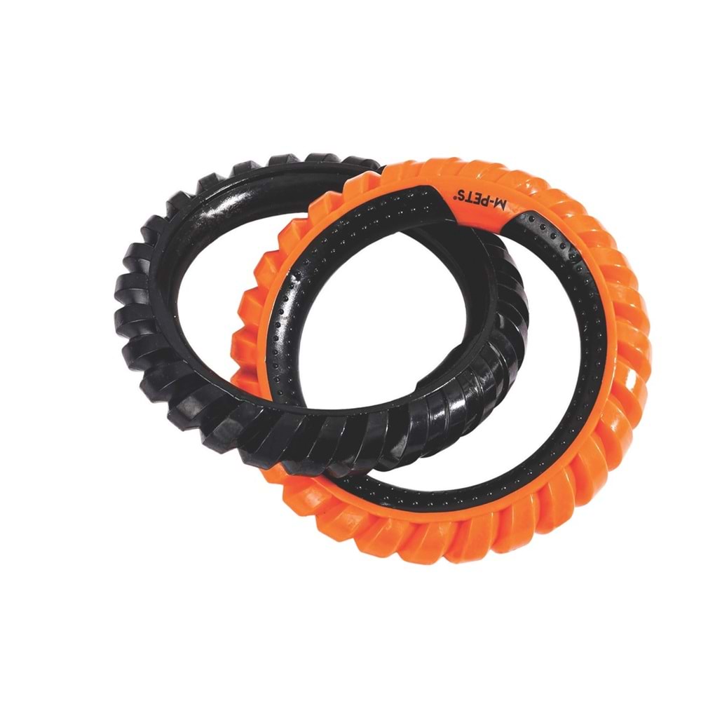 10660399 M-PETS RING KING KÖPEK OYUNCAĞI DOUBLE ORANGE/BLACK