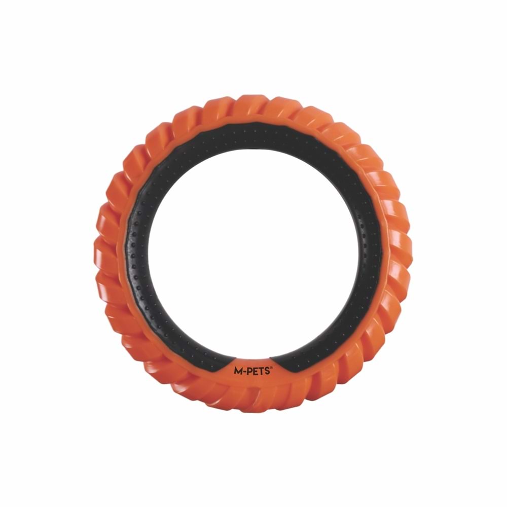10660599 M-PETS RING KING KÖPEK OYUNCAĞI SINGLE ORANGE/BLACK