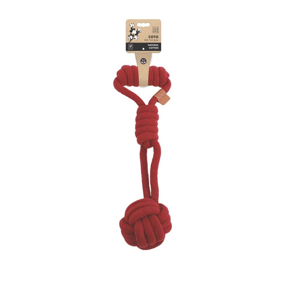 10662105 M-PETS COTO RED TUG BALL 36CM ÖRGÜ OYUNCAK