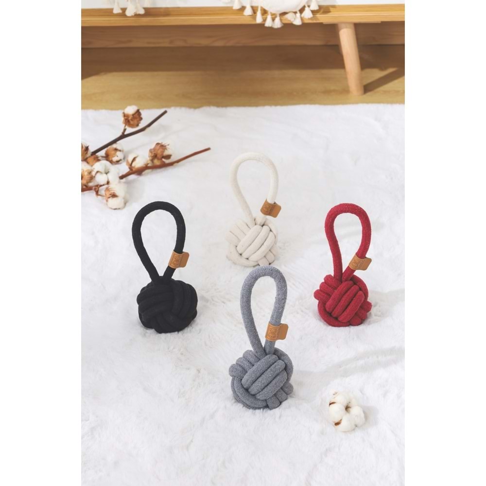 10662305 M-PETS COTO RED LOOP BALL 8CM ÇEKMELİ ÖRGÜ TOP OYUNCAK