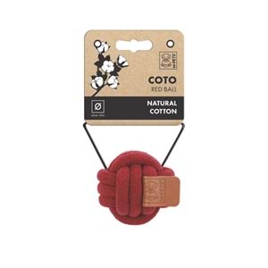 10662505 M-PETS COTO RED BALL 6,5CM ÖRGÜ TOP OYUNCAK