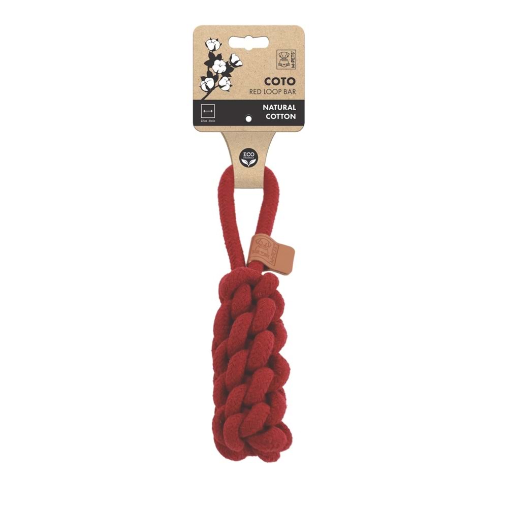 10662905 M-PETS COTO RED LOOP BAR 22CM ÖRGÜ OYUNCAK