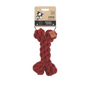 10663105 M-PETS COTO RED BONE 19CM ÖRGÜ KEMİK OYUNCAK