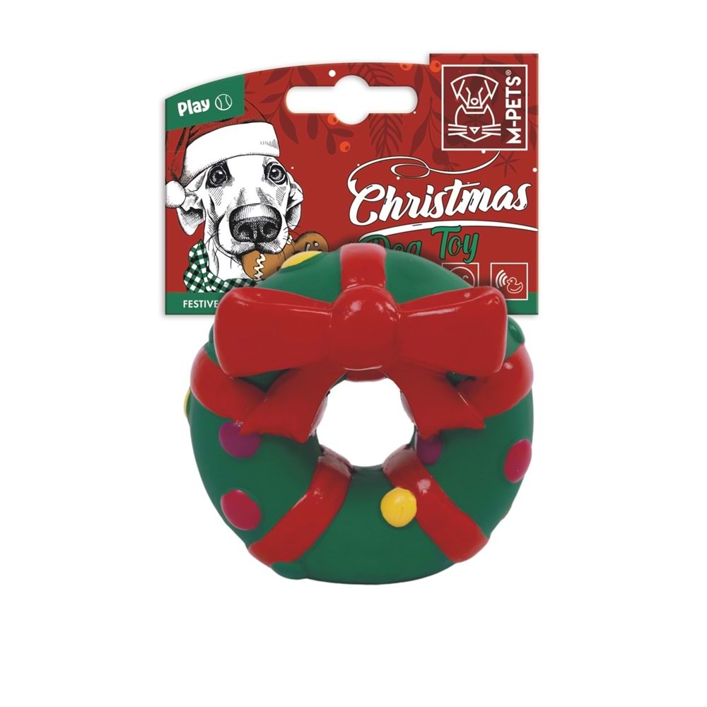 10665699 M-PETS CHRISTMAS FESTIVE WREATH KÖPEK OYUNCAĞI