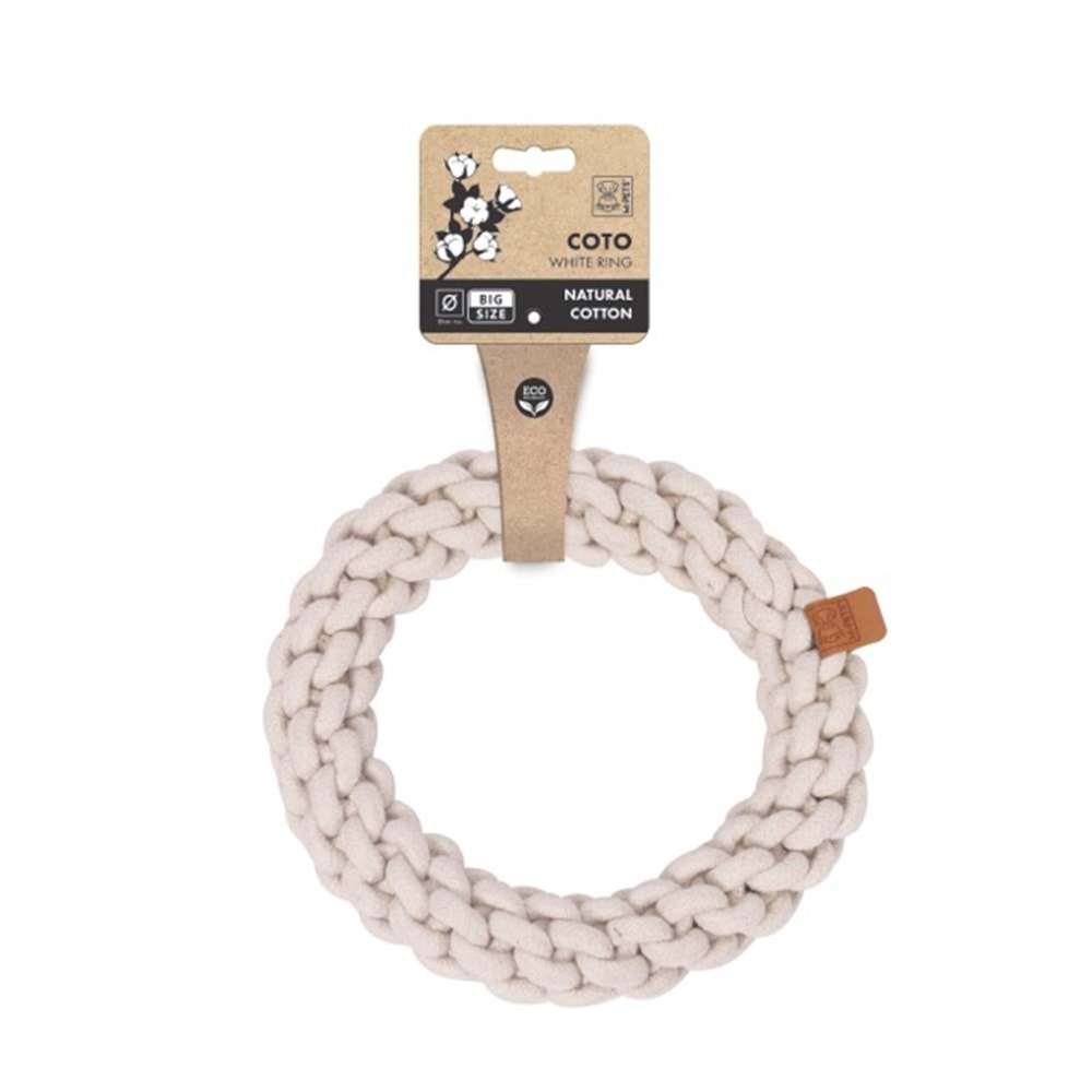 10668801 M-PETS COTO WHITE RING 25CM ÖRGÜ HALKA OYUNCAK