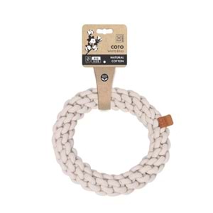10668801 M-PETS COTO WHITE RING 25CM ÖRGÜ HALKA OYUNCAK