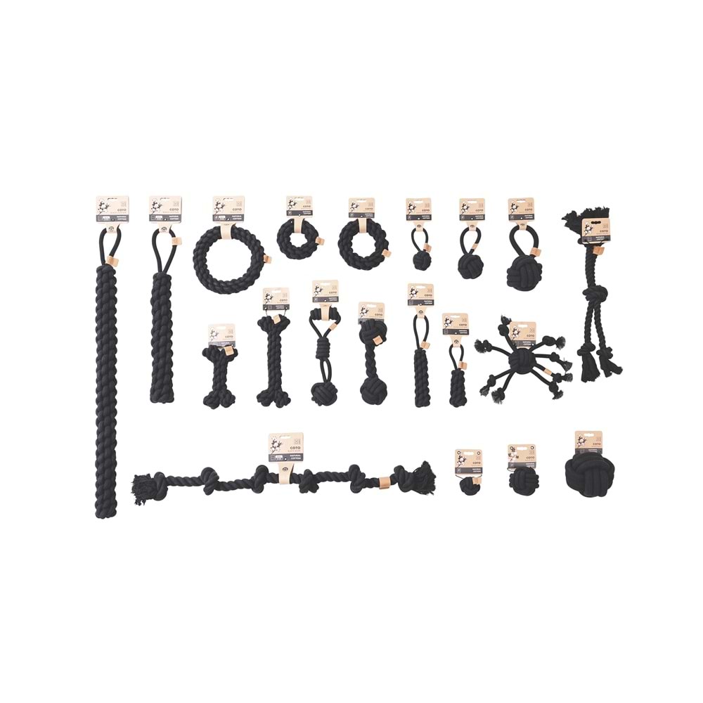 10669308 M-PETS COTO BLACK ROPE 105CM İP OYUNCAK