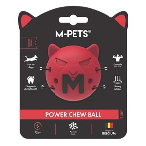 10678505 M-PETS POWER CHEW BALL KAUÇUK KÖPEK OYUNCAĞI RUBY (S)