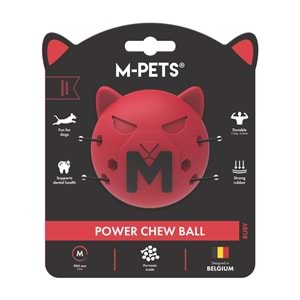 10678605 M-PETS POWER CHEW BALL KAUÇUK KÖPEK OYUNCAĞI RUBY (M)