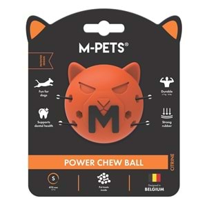 10678816 M-PETS POWER CHEW BALL KAUÇUK KÖPEK OYUNCAĞI CITRINE (S)