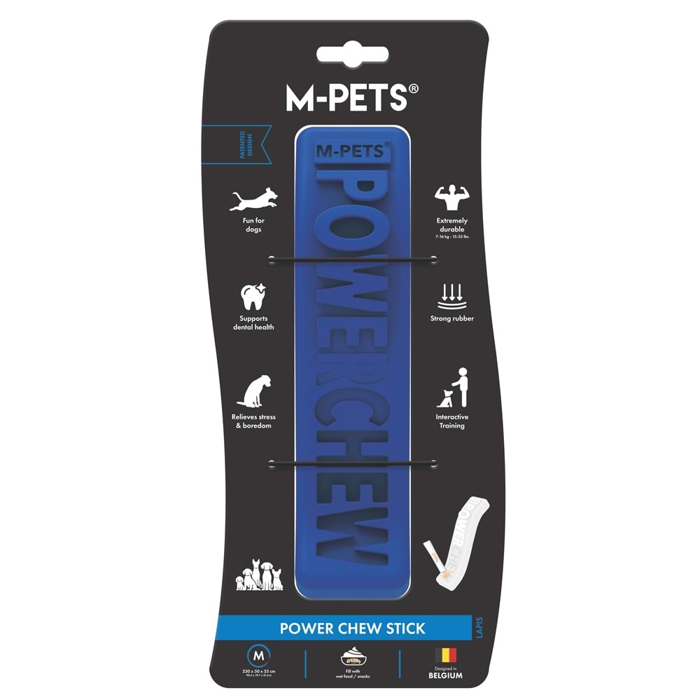 10679917 M-PETS POWER CHEW STİCK KAUÇUK KÖPEK OYUNCAĞI LAPİS