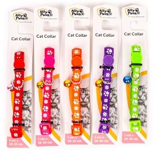 10781 ALLY PAWS CAT COLLAR WİTH BELL 1CMX20-30CM