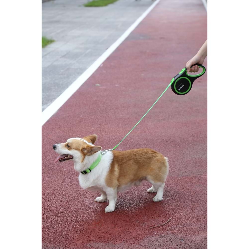 10824399 M-PETS LIBERTY OTOMATİK GEZDİRME ŞERİT 3MT/GREEN (S)
