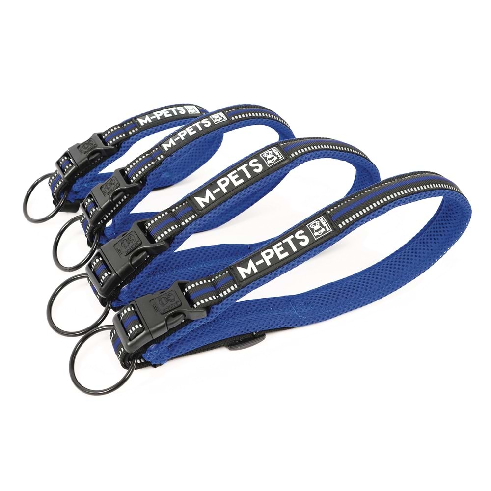 10825499 M-PETS HIKING REFLEKTÖRLÜ SOFT BOYUN TASMASI BLUE (M)