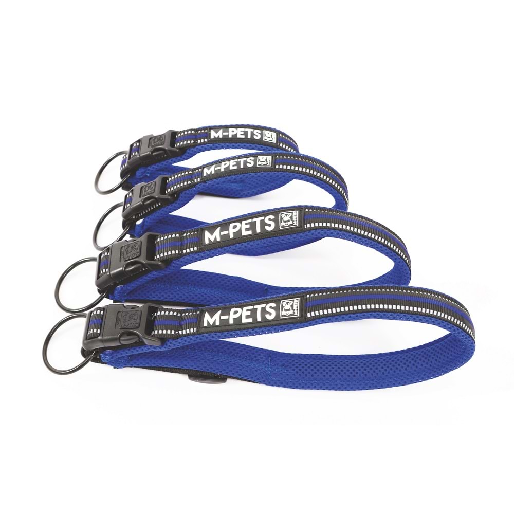 10825499 M-PETS HIKING REFLEKTÖRLÜ SOFT BOYUN TASMASI BLUE (M)