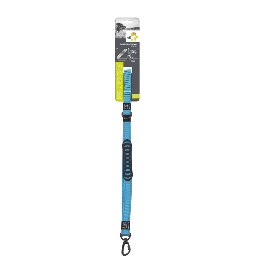 10827699 M-PETS FLEX PRO MULTİFONKSİYONEL GEZDİRME TASMA BLUE