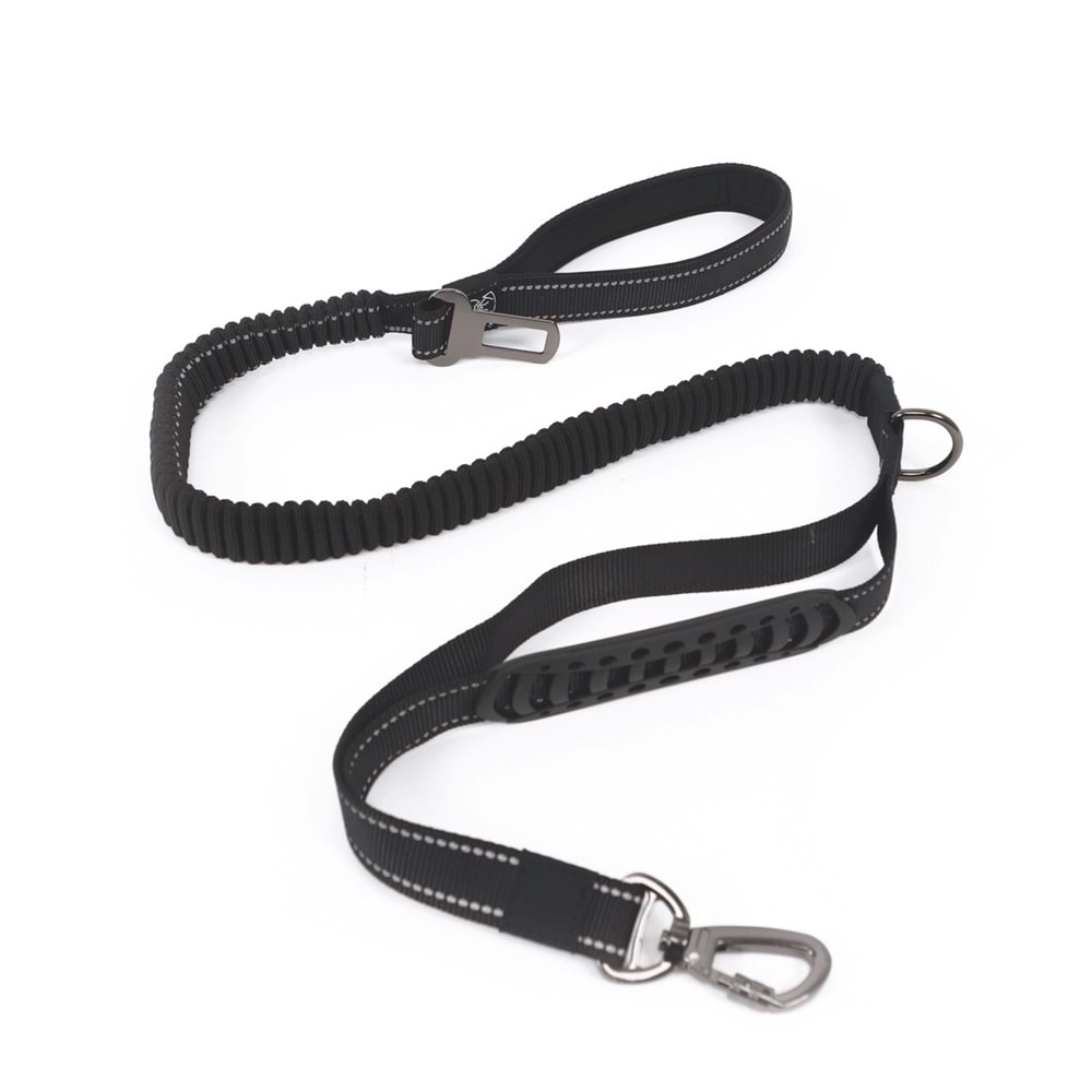 10827799 M-PETS FLEX PRO MULTİFONKSİYONEL GEZDİRME TASMA BLACK