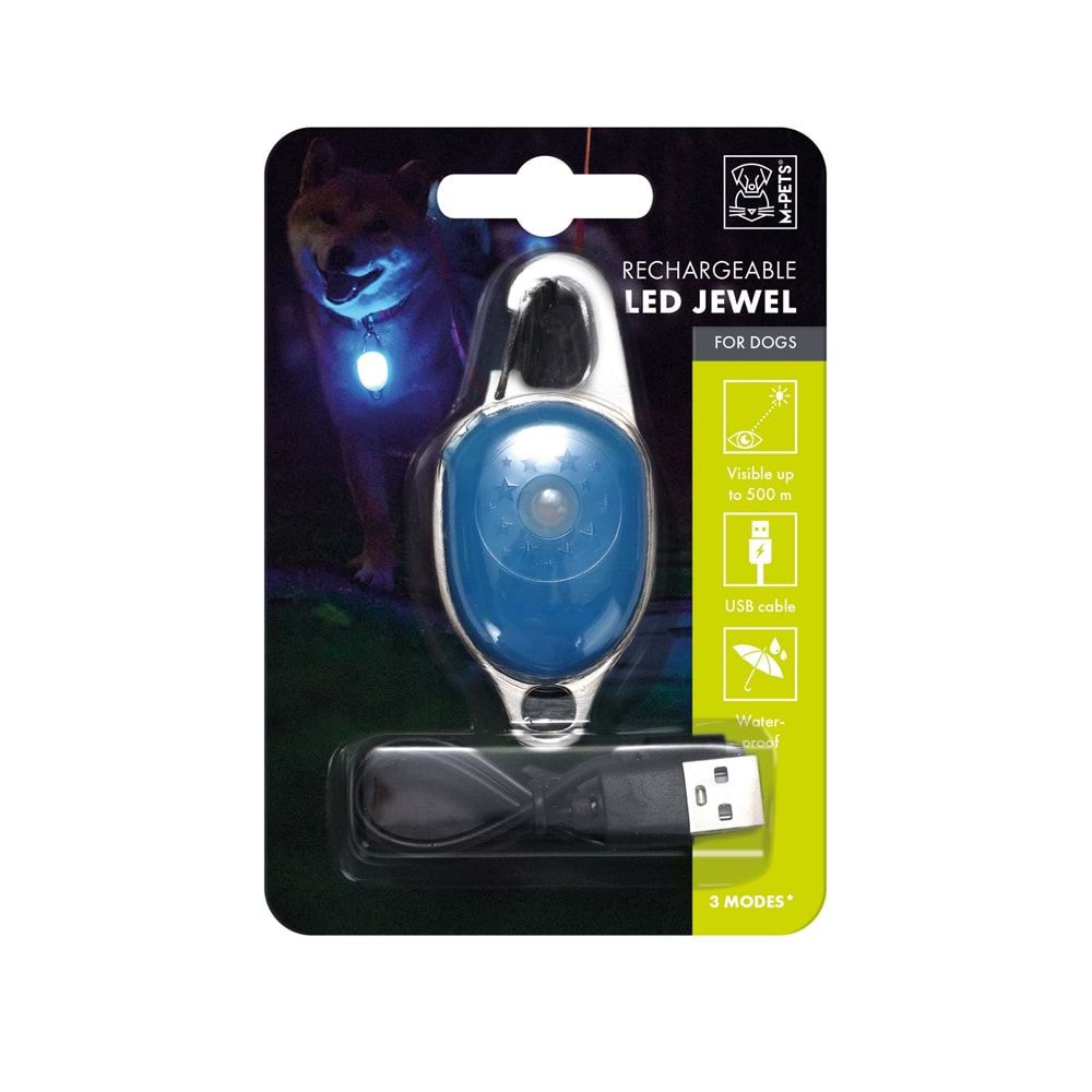 10840399 M-PETS LED JEWEL GÜVENLİK IŞIĞI BLUE