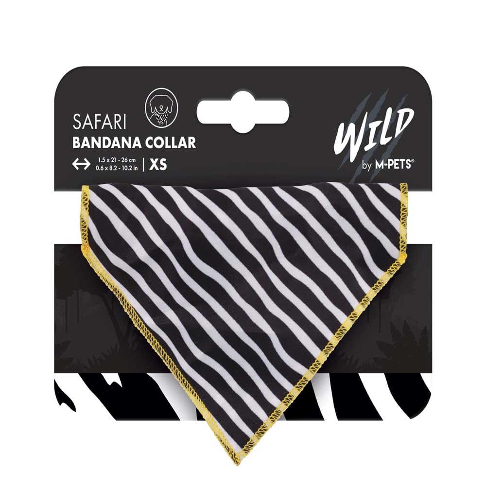 10841299 M-PETS WILD SAFARI BANDANA COLLAR (XS)