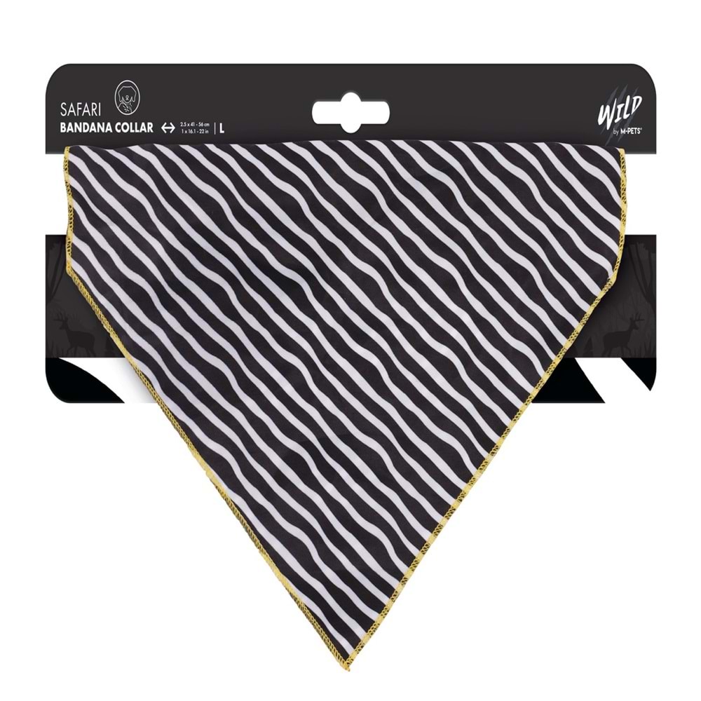 10841599 M-PETS WILD SAFARI BANDANA COLLAR (L)