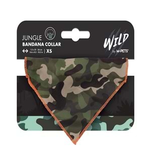 10841699 M-PETS WILD JUNGLE BANDANA COLLAR (XS)
