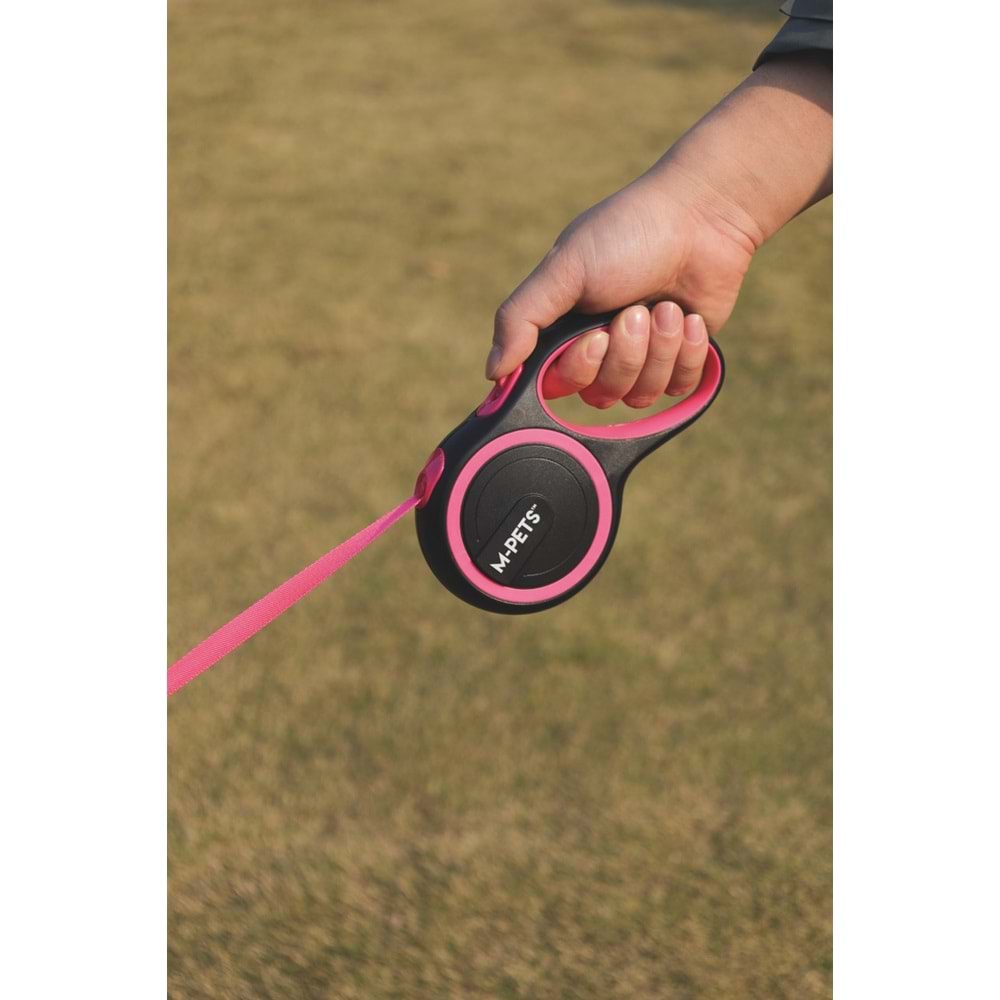 10842799 M-PETS LIBERTY OTOMATİK GEZDİRME ŞERİT 8MT/PINK (L)