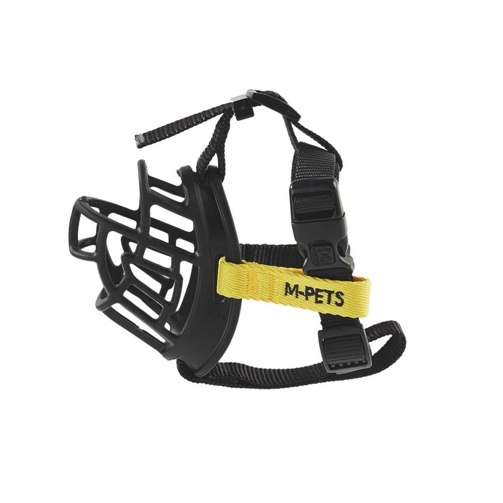 10845499 M-PETS BARK GUARD AĞIZLIK (M) BLACK/YELLOW