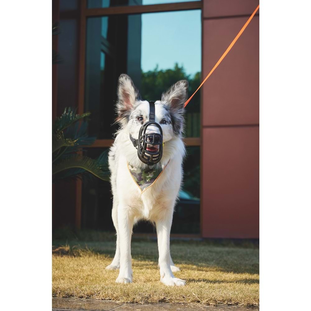 10845799 M-PETS BARK GUARD AĞIZLIK (XXL) BLACK/YELLOW