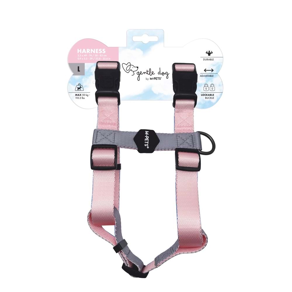 10846599 M-PETS GENTLE DOG GÖĞÜS TASMASI PİNK (L)