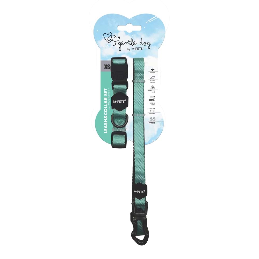 10852999 M-PETS GENTLE DOG BOYUN TASMASI ve GEZDİRME SET (XS) GREEN