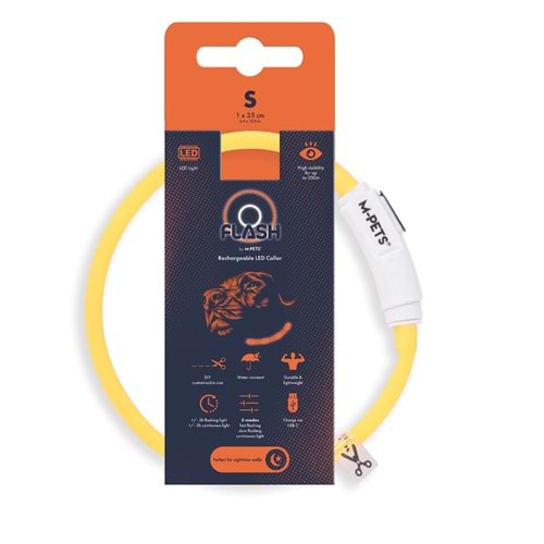 10855499 M-PETS FLASH LED BOYUN TASMA ORANGE (S)
