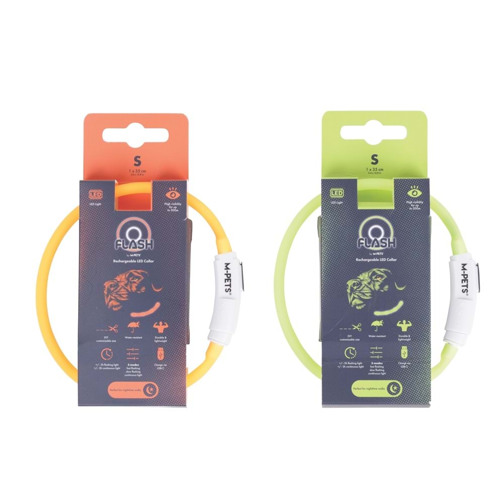 10855499 M-PETS FLASH LED BOYUN TASMA ORANGE (S)