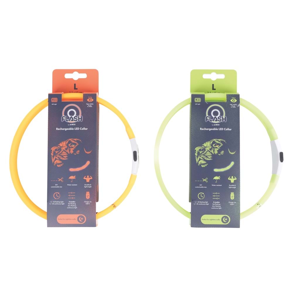 10855899 M-PETS FLASH LED BOYUN TASMA ORANGE (L)