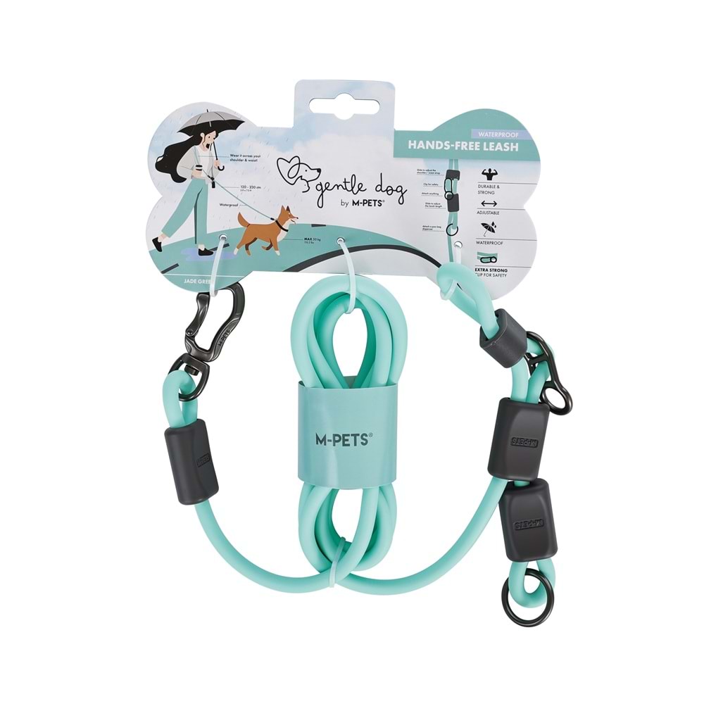 10858203 M-PETS GENTLE DOG FONKSİYONEL GEZDİRME TASMA SU GEÇİRMEZ GREEN