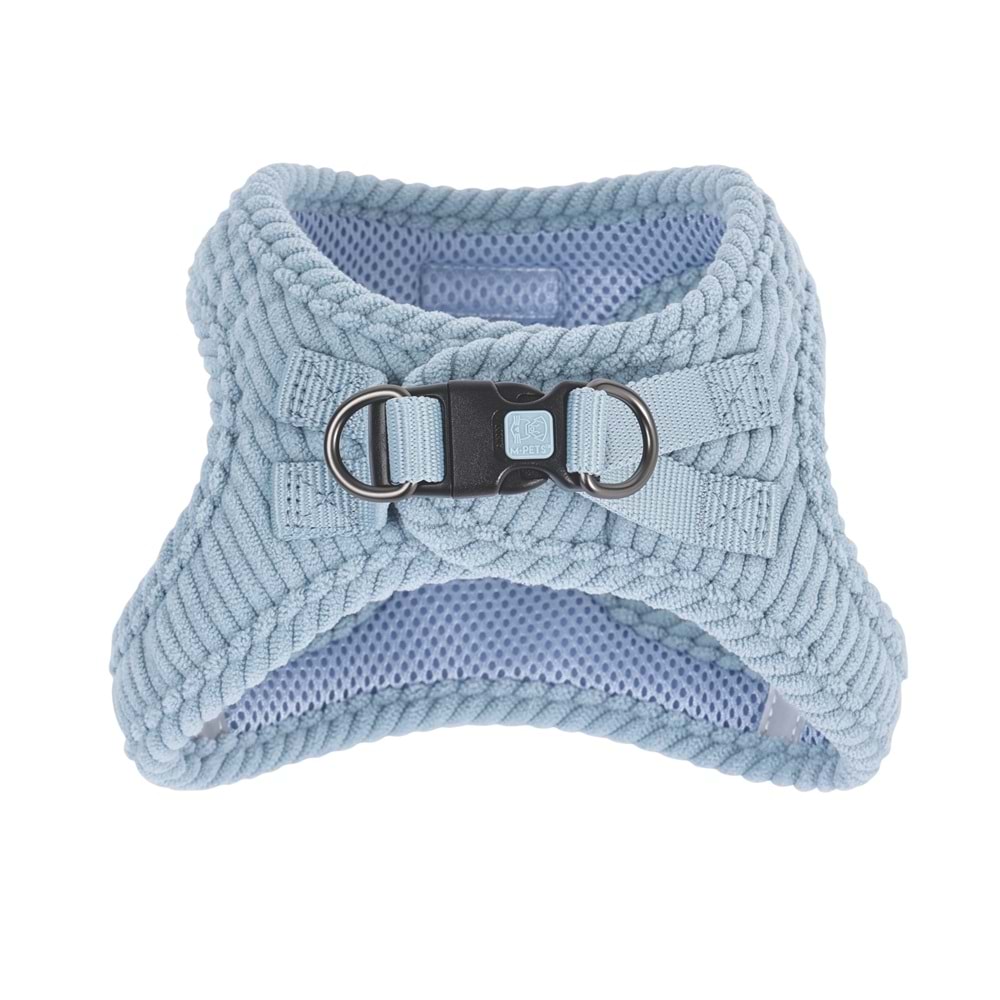 10859199 M-PETS VELVET DOG GÖĞÜS TASMASI BLUE (S)
