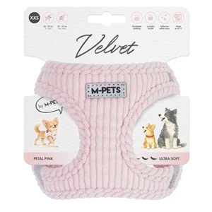 10859807 M-PETS VELVET DOG GÖĞÜS TASMASI PİNK (XXS)