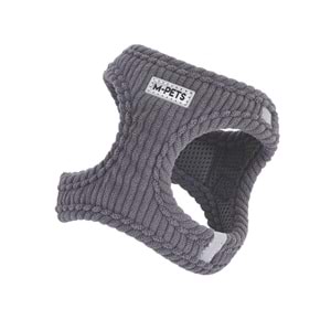 10860013 M-PETS VELVET DOG GÖĞÜS TASMASI GRİ (XXS)