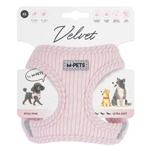 10860107 M-PETS VELVET DOG GÖĞÜS TASMASI PİNK (XS)