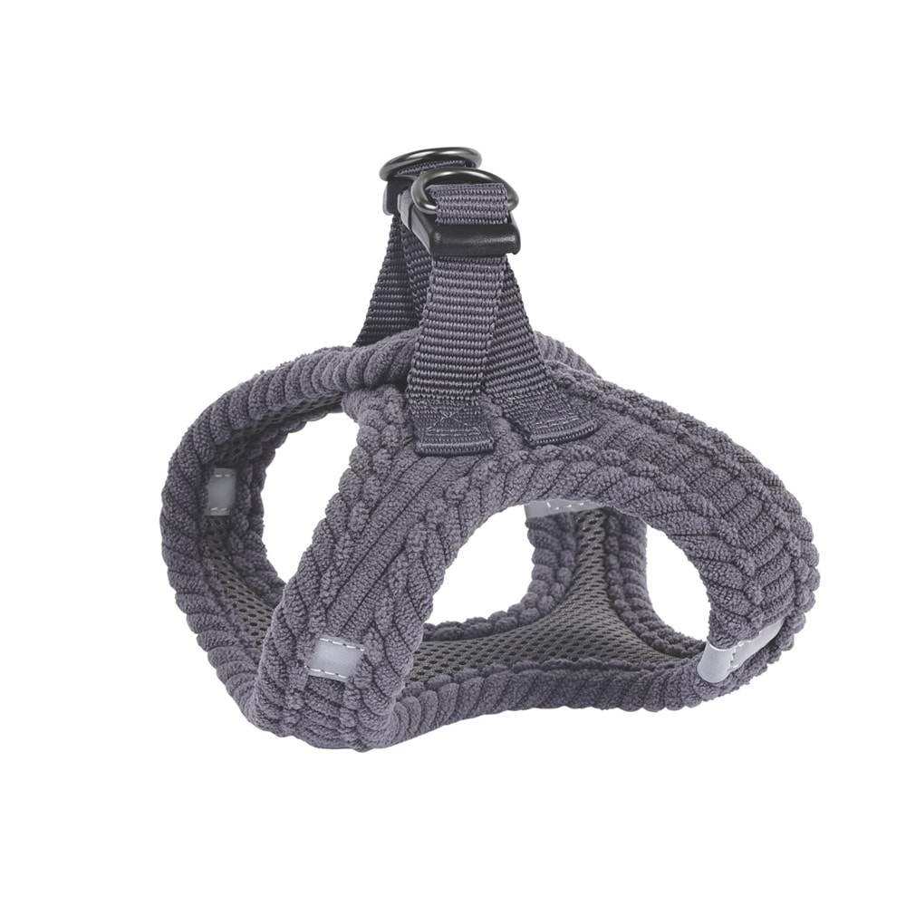 10860313 M-PETS VELVET DOG GÖĞÜS TASMASI GRİ (XS)
