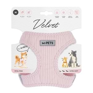 10860707 M-PETS VELVET DOG GÖĞÜS TASMASI PİNK (M)