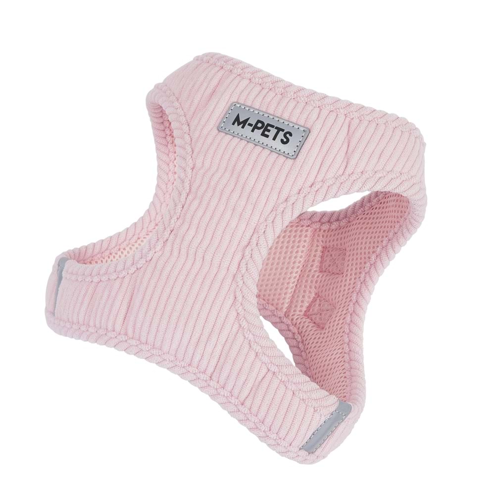 10861007 M-PETS VELVET DOG GÖĞÜS TASMASI PİNK (L)