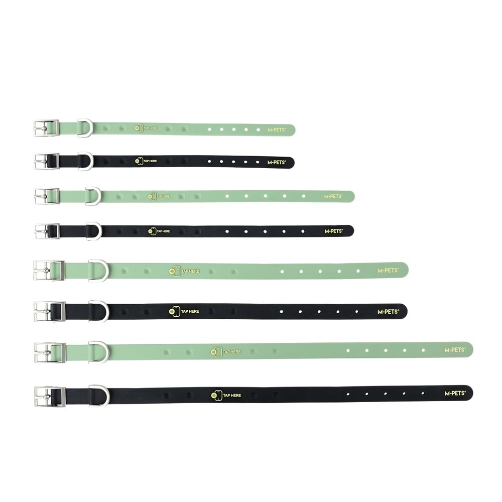 10862203 M-PETS BOND NFC SİSTEMLİ SİLİKON BOYUN TASMASI (M) GREEN